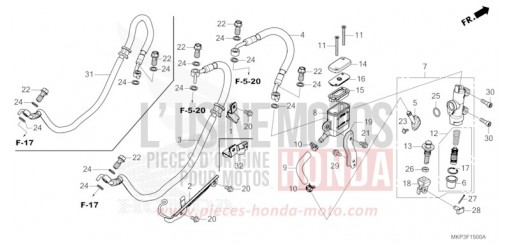 REAR BRAKE MASTER CYLINDER CBR500RAN de 2022